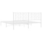 vidaXL Bettgestell mit Kopfteil Metall Weiß 183x213 cm vidaXL Bettgestell mit Kopfteil Metall Weiß 183x213 cm