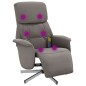 vidaXL Massagesessel mit Fußteil Taupe Stoff vidaXL Massagesessel mit Fußteil Taupe Stoff