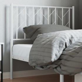 vidaXL Kopfteil Metall Weiß 90 cm