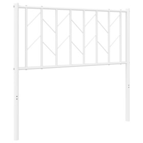 vidaXL Kopfteil Metall Weiß 90 cm