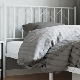 vidaXL Kopfteil Metall Weiß 107 cm