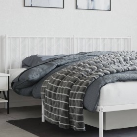 vidaXL Kopfteil Metall Weiß 193 cm