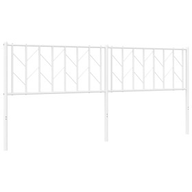 vidaXL Kopfteil Metall Weiß 193 cm