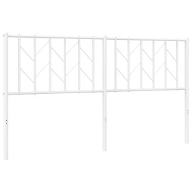 vidaXL Kopfteil Metall Weiß 160 cm