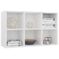 vidaXL Bücherregal/Sideboard Hochglanz-Weiß 66x30x98 cm Holzwerkstoff vidaXL Bücherregal/Sideboard Hochglanz-Weiß 66x30x98 cm Holzwerkstoff