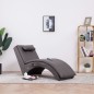 vidaXL Massage Chaiselongue mit Kissen Grau Kunstleder vidaXL Massage Chaiselongue mit Kissen Grau Kunstleder