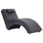 vidaXL Massage Chaiselongue mit Kissen Grau Kunstleder vidaXL Massage Chaiselongue mit Kissen Grau Kunstleder