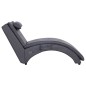 vidaXL Massage Chaiselongue mit Kissen Grau Kunstleder vidaXL Massage Chaiselongue mit Kissen Grau Kunstleder