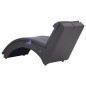vidaXL Massage Chaiselongue mit Kissen Grau Kunstleder vidaXL Massage Chaiselongue mit Kissen Grau Kunstleder