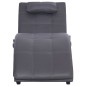 vidaXL Massage Chaiselongue mit Kissen Grau Kunstleder vidaXL Massage Chaiselongue mit Kissen Grau Kunstleder