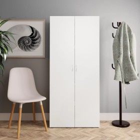 vidaXL Schuhschrank Weiß Sonoma-Eiche 80x35,5x180 cm Holzwerkstoff
