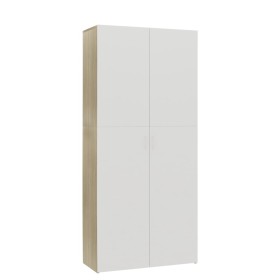 vidaXL Schuhschrank Weiß Sonoma-Eiche 80x35,5x180 cm Holzwerkstoff