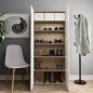 vidaXL Schuhschrank Weiß Sonoma-Eiche 80x35,5x180 cm Holzwerkstoff vidaXL Schuhschrank Weiß Sonoma-Eiche 80x35,5x180 cm Holzwerkstoff