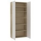vidaXL Schuhschrank Weiß Sonoma-Eiche 80x35,5x180 cm Holzwerkstoff vidaXL Schuhschrank Weiß Sonoma-Eiche 80x35,5x180 cm Holzwerkstoff