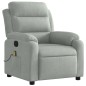 vidaXL Massagesessel Hellgrau Samt vidaXL Massagesessel Hellgrau Samt