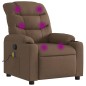 vidaXL Massagesessel Braun Stoff vidaXL Massagesessel Braun Stoff