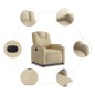 vidaXL Relaxsessel Elektrisch Creme Stoff vidaXL Relaxsessel Elektrisch Creme Stoff