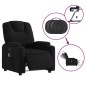 vidaXL Massagesessel Elektrisch Schwarz Stoff vidaXL Massagesessel Elektrisch Schwarz Stoff