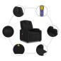 vidaXL Massagesessel Elektrisch Schwarz Stoff vidaXL Massagesessel Elektrisch Schwarz Stoff