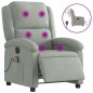 vidaXL Massagesessel Elektrisch Hellgrau Samt vidaXL Massagesessel Elektrisch Hellgrau Samt