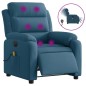 vidaXL Massagesessel Elektrisch Blau Samt vidaXL Massagesessel Elektrisch Blau Samt