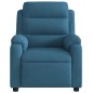 vidaXL Massagesessel Elektrisch Blau Samt vidaXL Massagesessel Elektrisch Blau Samt
