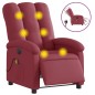 vidaXL Massagesessel Elektrisch Weinrot Stoff vidaXL Massagesessel Elektrisch Weinrot Stoff