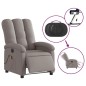 vidaXL Massagesessel Elektrisch Taupe Stoff vidaXL Massagesessel Elektrisch Taupe Stoff