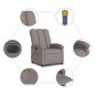 vidaXL Massagesessel Elektrisch Taupe Stoff vidaXL Massagesessel Elektrisch Taupe Stoff