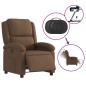 vidaXL Relaxsessel Elektrisch Braun Stoff vidaXL Relaxsessel Elektrisch Braun Stoff