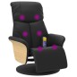 vidaXL Massagesessel mit Fußteil Schwarz Kunstleder vidaXL Massagesessel mit Fußteil Schwarz Kunstleder