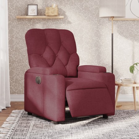 vidaXL Relaxsessel Elektrisch Weinrot Stoff