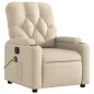 vidaXL Massagesessel Elektrisch Creme Stoff vidaXL Massagesessel Elektrisch Creme Stoff