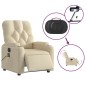 vidaXL Massagesessel Elektrisch Creme Stoff vidaXL Massagesessel Elektrisch Creme Stoff