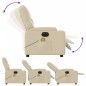 vidaXL Massagesessel Elektrisch Creme Stoff vidaXL Massagesessel Elektrisch Creme Stoff