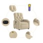 vidaXL Massagesessel Elektrisch Creme Stoff vidaXL Massagesessel Elektrisch Creme Stoff