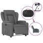 vidaXL Relaxsessel Elektrisch Grau Kunstleder vidaXL Relaxsessel Elektrisch Grau Kunstleder