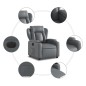 vidaXL Relaxsessel Elektrisch Grau Kunstleder vidaXL Relaxsessel Elektrisch Grau Kunstleder
