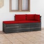 vidaXL 3-tlg. Garten-Sofagarnitur aus Paletten mit Kissen Kiefernholz vidaXL 3-tlg. Garten-Sofagarnitur aus Paletten mit Kissen Kiefernholz