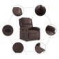 vidaXL Elektrischer Relaxsessel Braun Kunstleder vidaXL Elektrischer Relaxsessel Braun Kunstleder