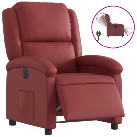 vidaXL Relaxsessel Elektrisch Weinrot Kunstleder