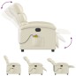 vidaXL Massagesessel Elektrisch Creme Kunstleder vidaXL Massagesessel Elektrisch Creme Kunstleder