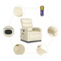 vidaXL Massagesessel Elektrisch Creme Kunstleder vidaXL Massagesessel Elektrisch Creme Kunstleder
