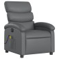 vidaXL Massagesessel Elektrisch Grau Kunstleder vidaXL Massagesessel Elektrisch Grau Kunstleder