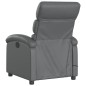 vidaXL Massagesessel Elektrisch Grau Kunstleder vidaXL Massagesessel Elektrisch Grau Kunstleder
