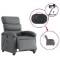 vidaXL Massagesessel Elektrisch Grau Kunstleder vidaXL Massagesessel Elektrisch Grau Kunstleder
