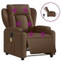 vidaXL Massagesessel Elektrisch Braun Stoff vidaXL Massagesessel Elektrisch Braun Stoff