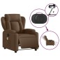 vidaXL Massagesessel Elektrisch Braun Stoff vidaXL Massagesessel Elektrisch Braun Stoff