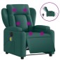 vidaXL Massagesessel Elektrisch Dunkelgrün Stoff vidaXL Massagesessel Elektrisch Dunkelgrün Stoff
