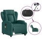 vidaXL Massagesessel Elektrisch Dunkelgrün Stoff vidaXL Massagesessel Elektrisch Dunkelgrün Stoff